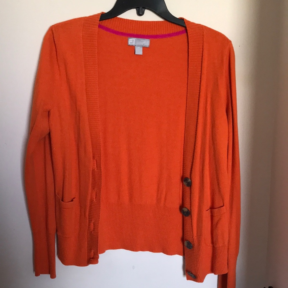 JCP Orange Cardigan